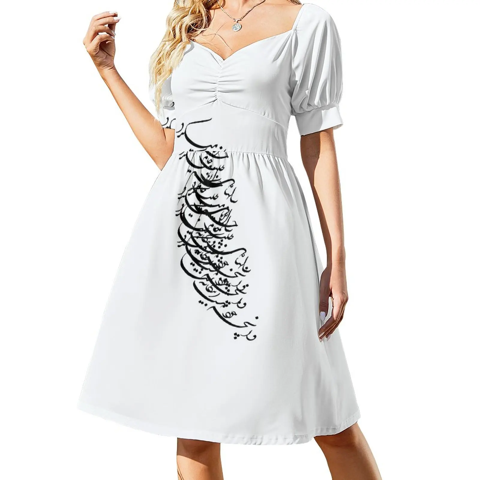 Persian calligraphy design Sleeveless Dress womens clothing dresses for women Dresses luxury evening dresses 2023