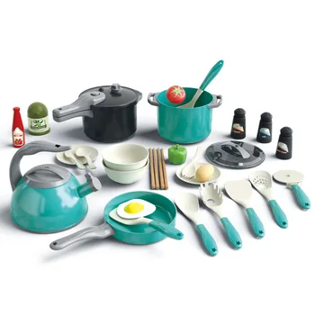 Kids Kitchen Toys Accessories Toddler Pretend Cooking Playset Pretend Cooking Toys Learning Toys Birthday Gifts with Cookware