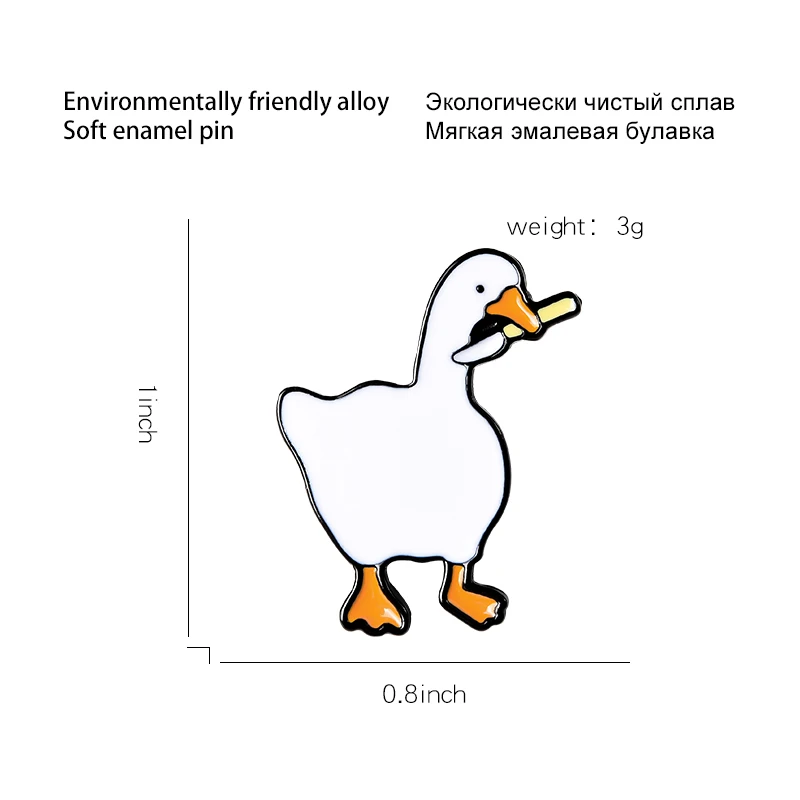 Enamel Pins Honk Honk Custom Naughty Goose Brooch Bag Lapel Pin Cartoon Funny Animal Badge Jewelry Gift for Kids Friends