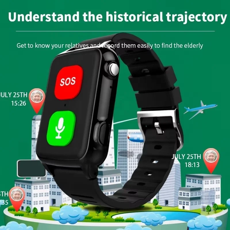 New S9 long standby time 850mAh battery 4G GPS tracker SOS SIM card emergency elderly SOS smart watch