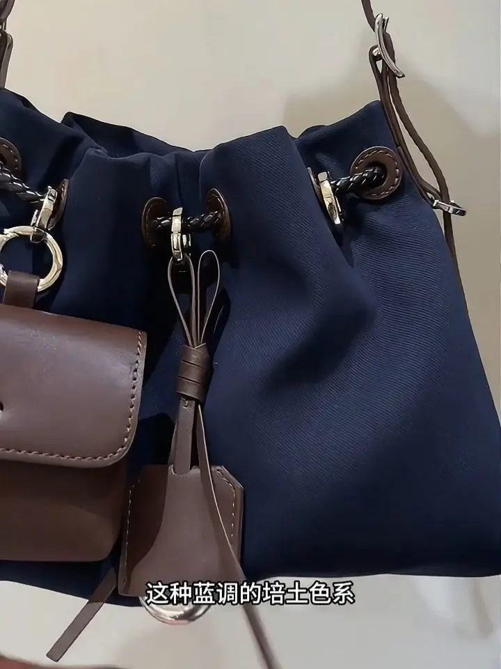 JIAERDI Retro Casual Pocket Blue Messenger Bag Wallet Women Vintage Nylon Chic Casual Crossbody Bags Ladies Y2k Handbag 2025