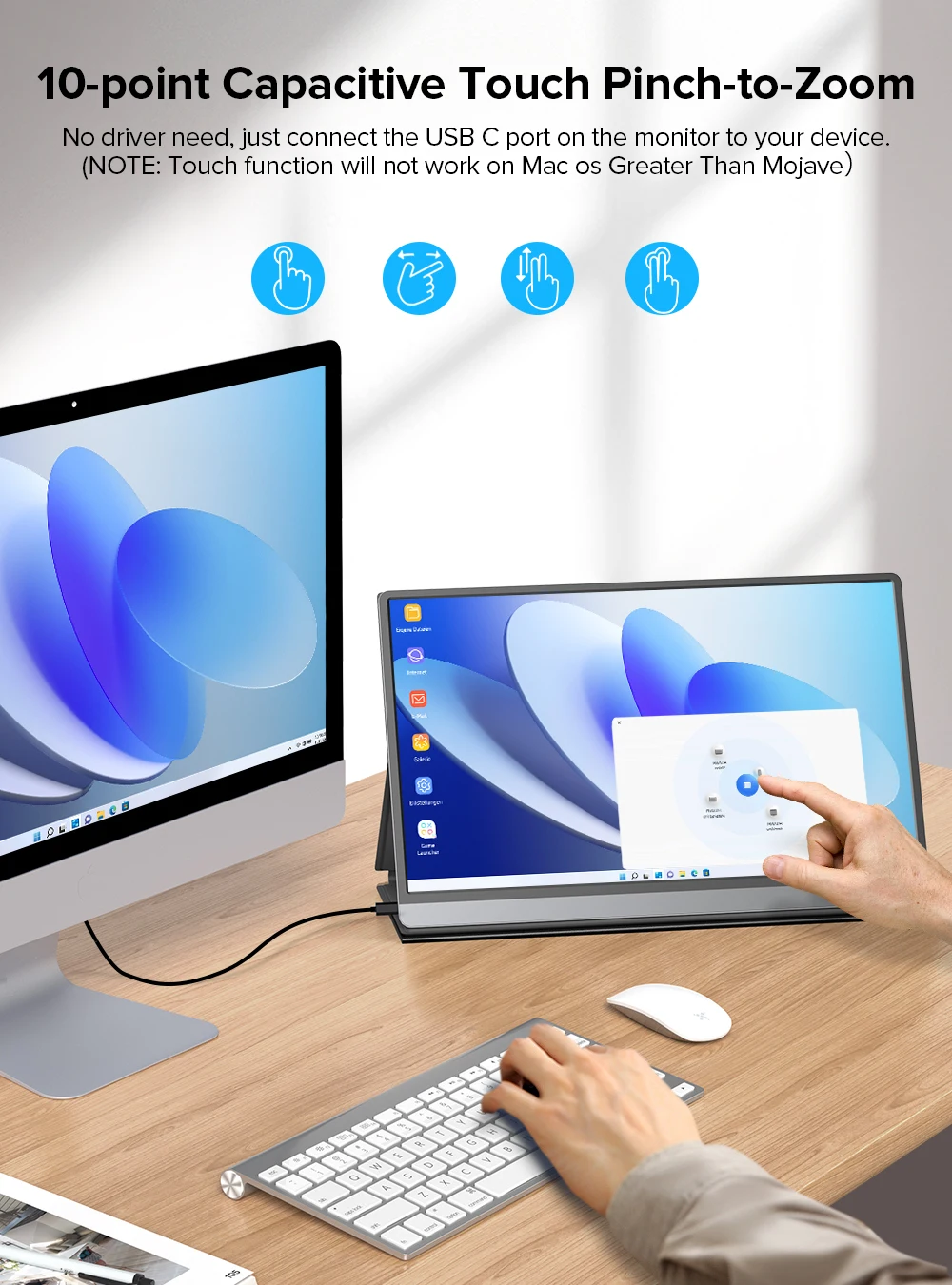UPERFECT ͸ ޴  120Hz ġũ ׷̵ 15.6ġ IPS 1080P USB C HDMI ̹  ÷ Steam Deck Ʈ PC Mac Phone PS4/5 Xb