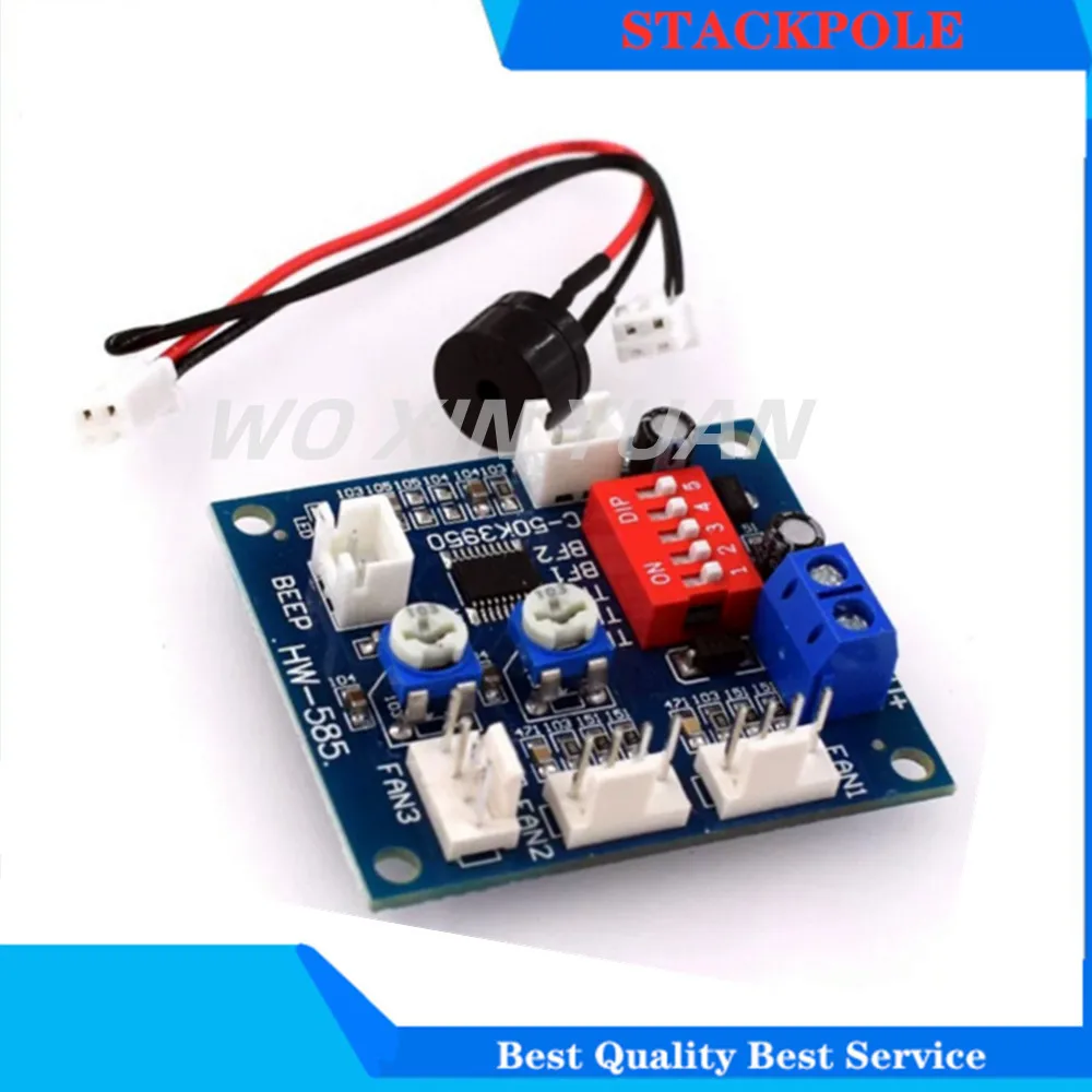 

1PCS DC 12V 5A PWM PC CPU Fan Temperature Control Speed Controller Board Speed Controller Temperature Probe Buzzle