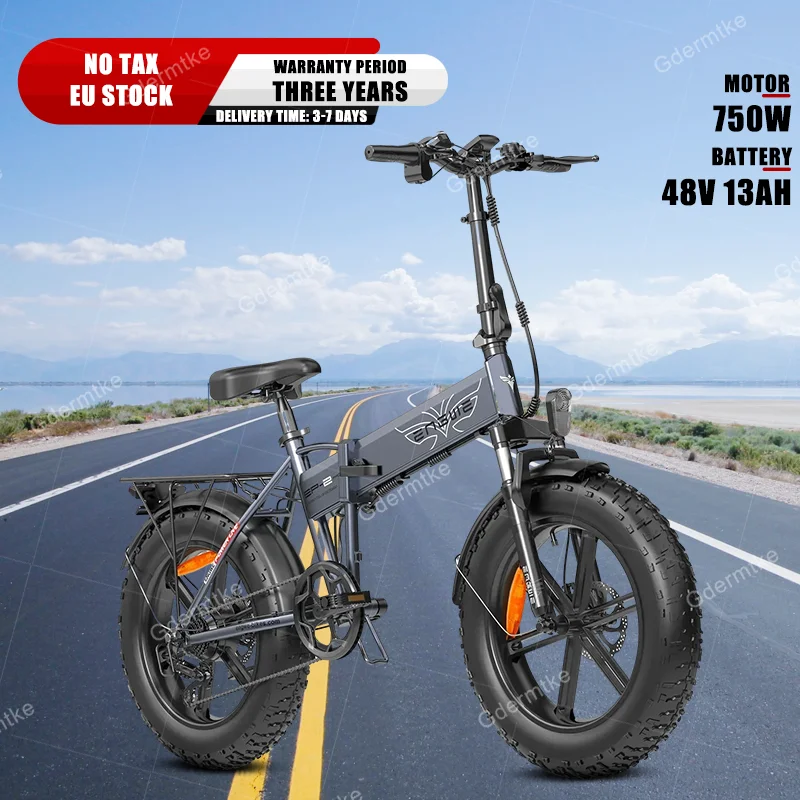 Bicicletta Elettrica 750W Motore Adulto 20 Pollici Grasso Pneumatico E Bici 48 V13Ah Batteria Al Litio Ammortizzante Fuoristrada Pieghevole Bici Elett