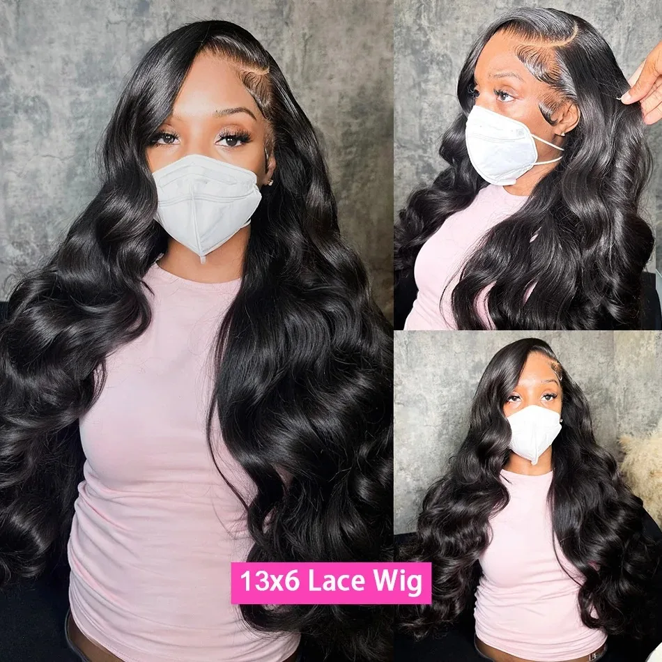 Hd Body Wave Glueless 6x6 Ready to Wear Lace Closure 250 Density Pre Plucked Water Wave Human Hair 13x6 13x4 Lace Frontal Wigs 3