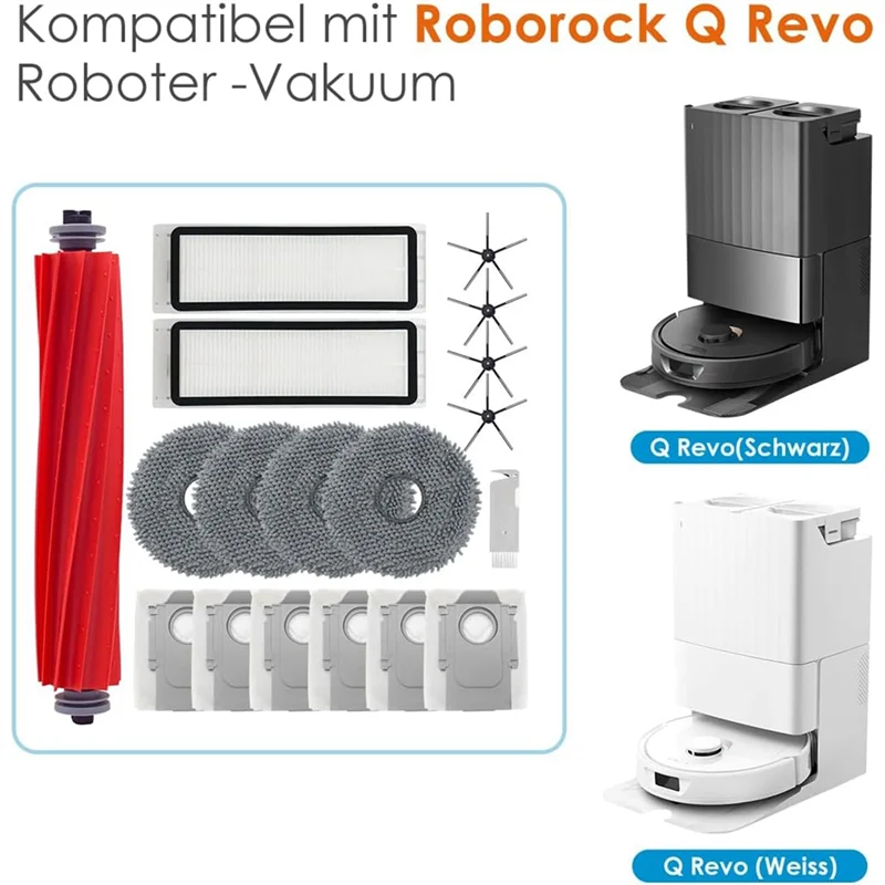 Vacuum Cleaner Replacement Parts For Roborock Q Revo/P10 A7400RR Vacuum Cleaner Main Side Brush Hepa Filter Mop Cloths Dust Bag Spare Parts