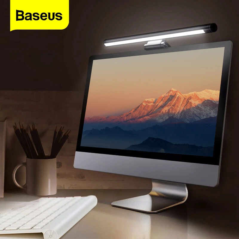 Zapatos para justificar India Baseus Lámpara LED para Barra de escritorio, luz colgante para pantalla de  PC, ordenador portátil, mesa, oficina, estudio, lectura, LCD|Lámparas LED  de escritorio| - AliExpress