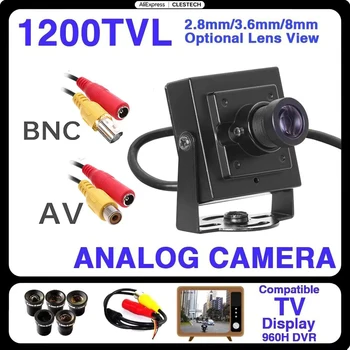 2.8mm/8mm/16mm Lens Super Small Analog HD Mini CCTV CVBS Metal Camera - Compatible TV for Home/Car Overtake with Bracket 1
