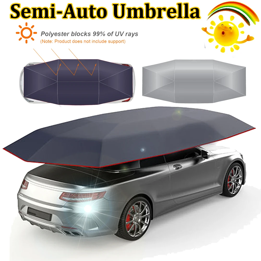 Summer Car Cover Shade Cover Car Foldable Protection Umbrella Car Roof
