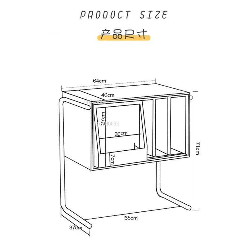 Nordic Magazine Cabinet Solid Wood Floating Cabinet Japanese Side Storage Small Apartment Modern Minimalist Bookcase