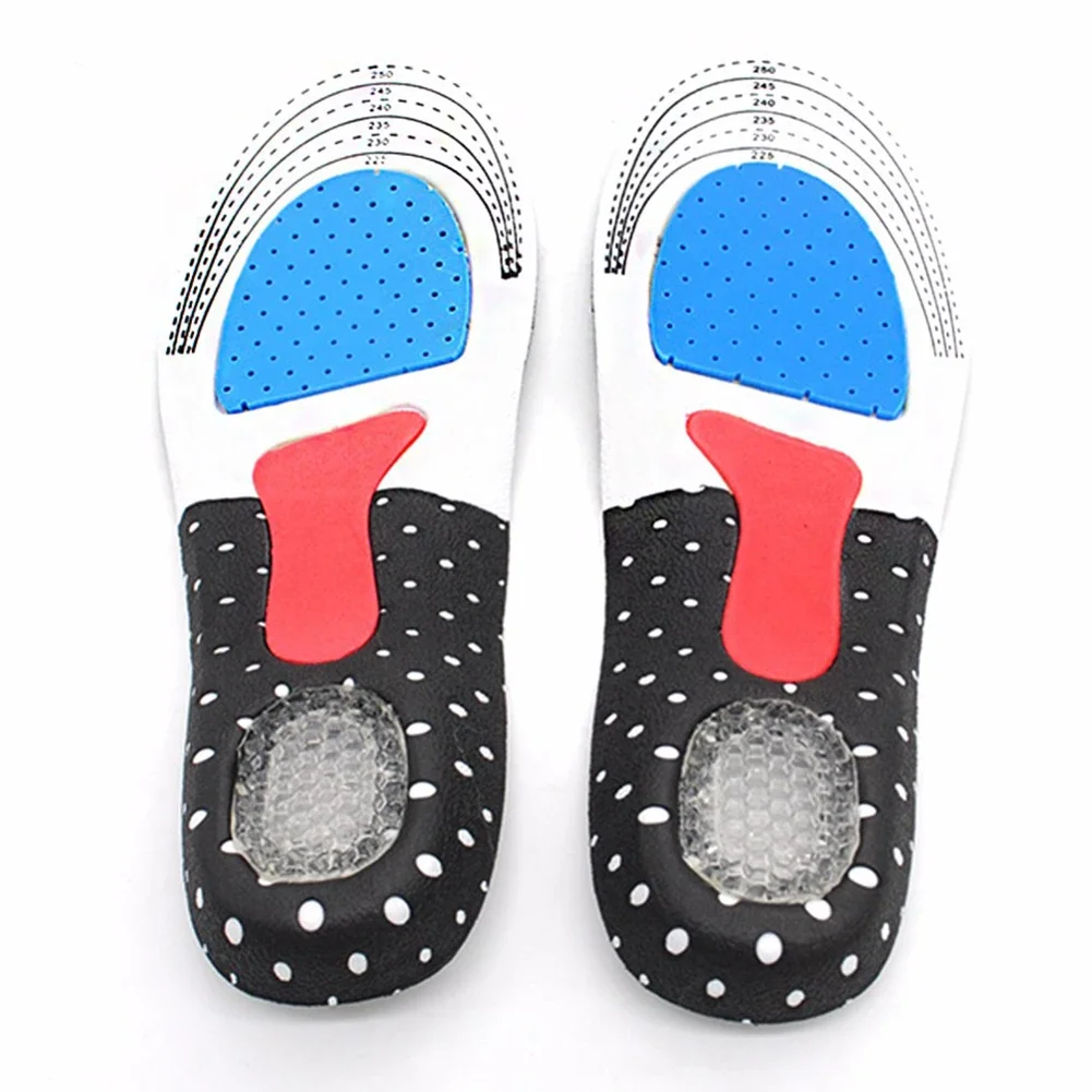 Silicone Arch Support Shoes Insoles Breathable Orthotic Cushion Inserts (L)
