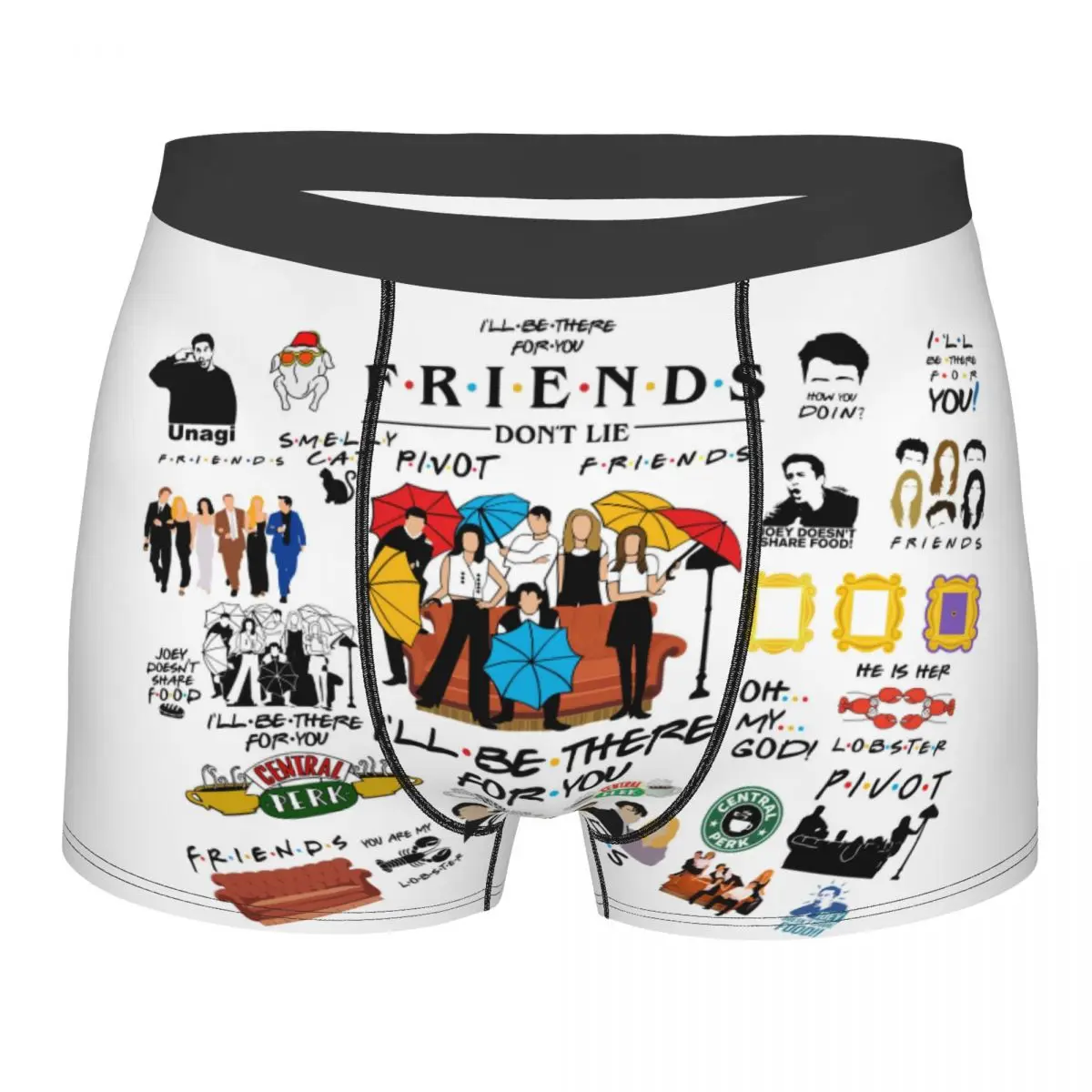 

Funny Funny TV Show Friends Collage Boxers Shorts Panties Men's Underpants Comfortable Briefs Underwear