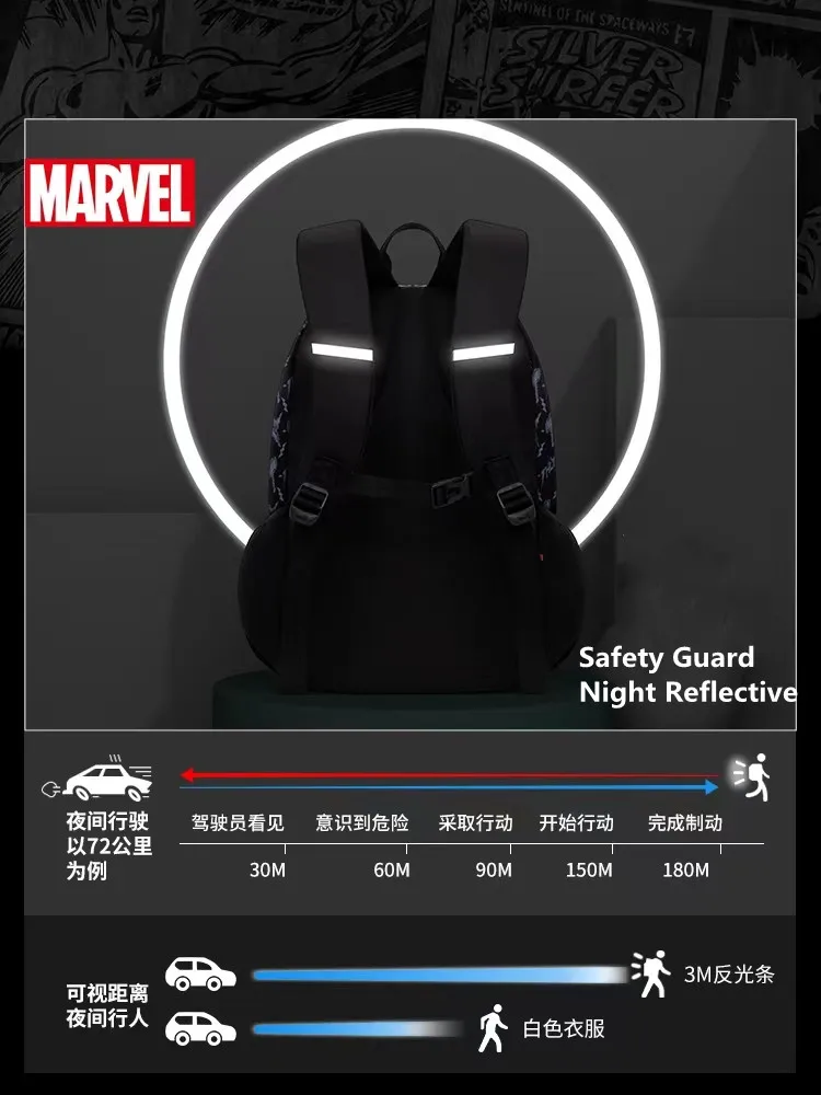 Disney New School Bags For Boys Primary Middle Student Shoulder Orthopedic Backpack Spider Man Grade 2-6 Large Capacity Mochila