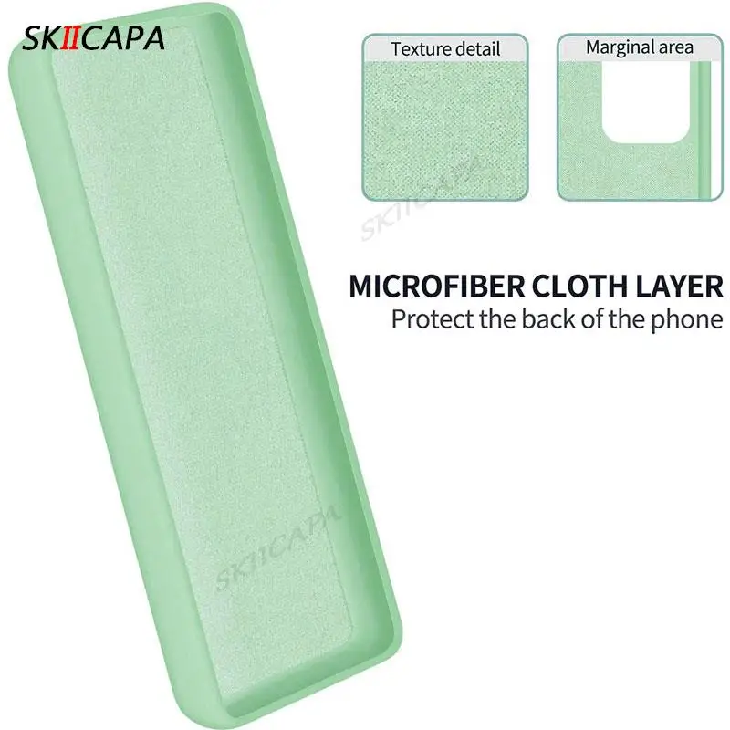 Solid Color Liquid Silicone Matte TPU Phone Case with Soft Strap Cover