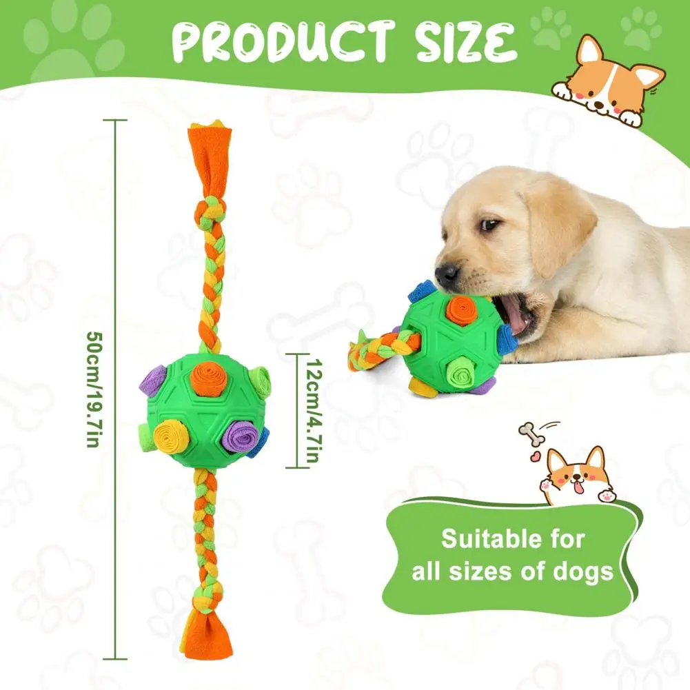 

Polar Fleece Rubber Frame Dog Toy Enhance Foraging Skills with Sniffing Ball Bite-resistant Pet Toy for Teeth Grinding Hidden