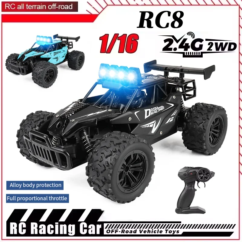 RC Cars New Proportional Alloy High-Speed Remote Control 1:16 Big Foot Climbing Off-road