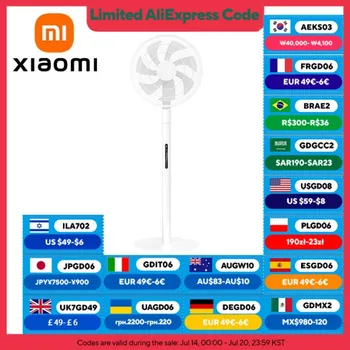 XIAOMI MIJIA DC Inverter Floor Fan Pro, retrattile ultrasottile, con scatola di immagazzinaggio, ventilatore elettrico intelligente da terra, 100 impostazioni del flusso d'aria 1