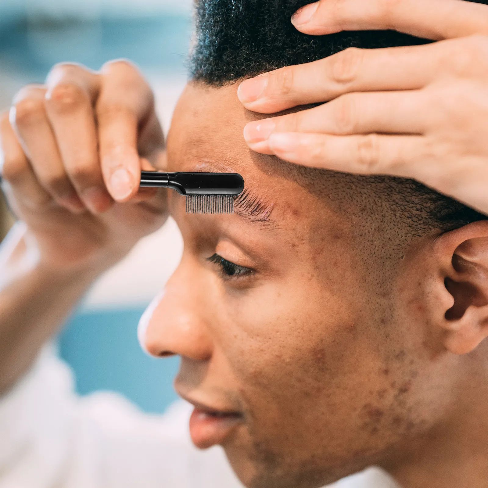 1세트 프리미엄 속눈썹 빗 및 눈썹 브러쉬 양면 롱 핸들 디자인 눈썹 및 속눈썹을 위한 부드러운 스타일링 도구 여성용 선물