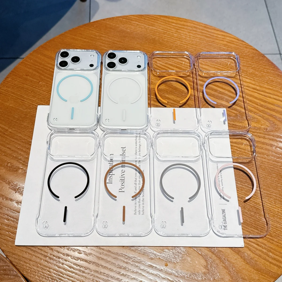 Slim Frameless Clear Magnetic Phone Case with Wireless Charging Compatibility