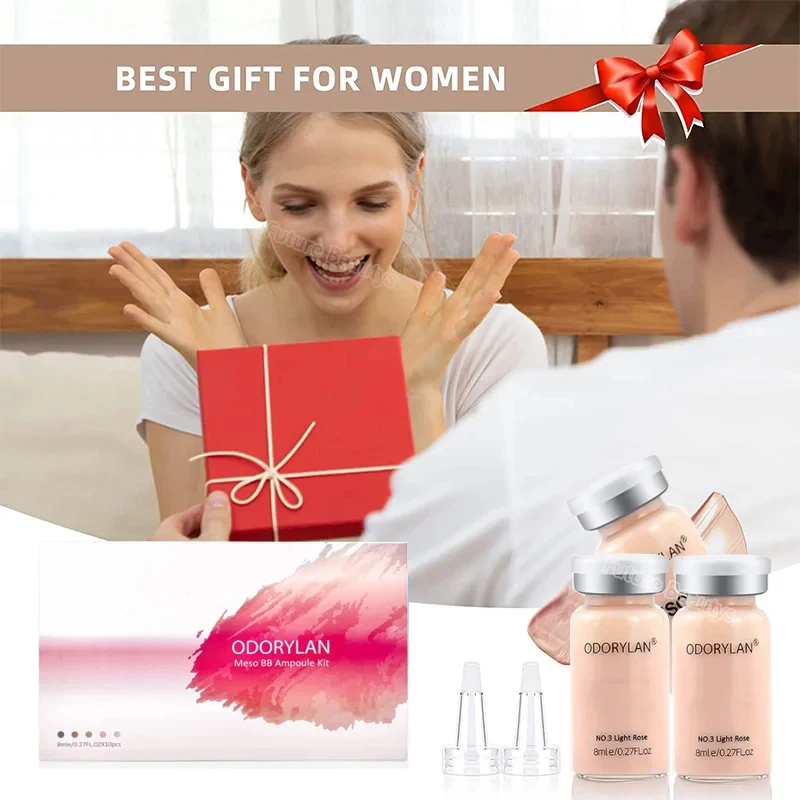 8ml BB Cream Glow Serum Ampoule Kit Peptide/Centella asiatica Facial Essence Foundation Moisturizing Cream Beauty Skincare 5
