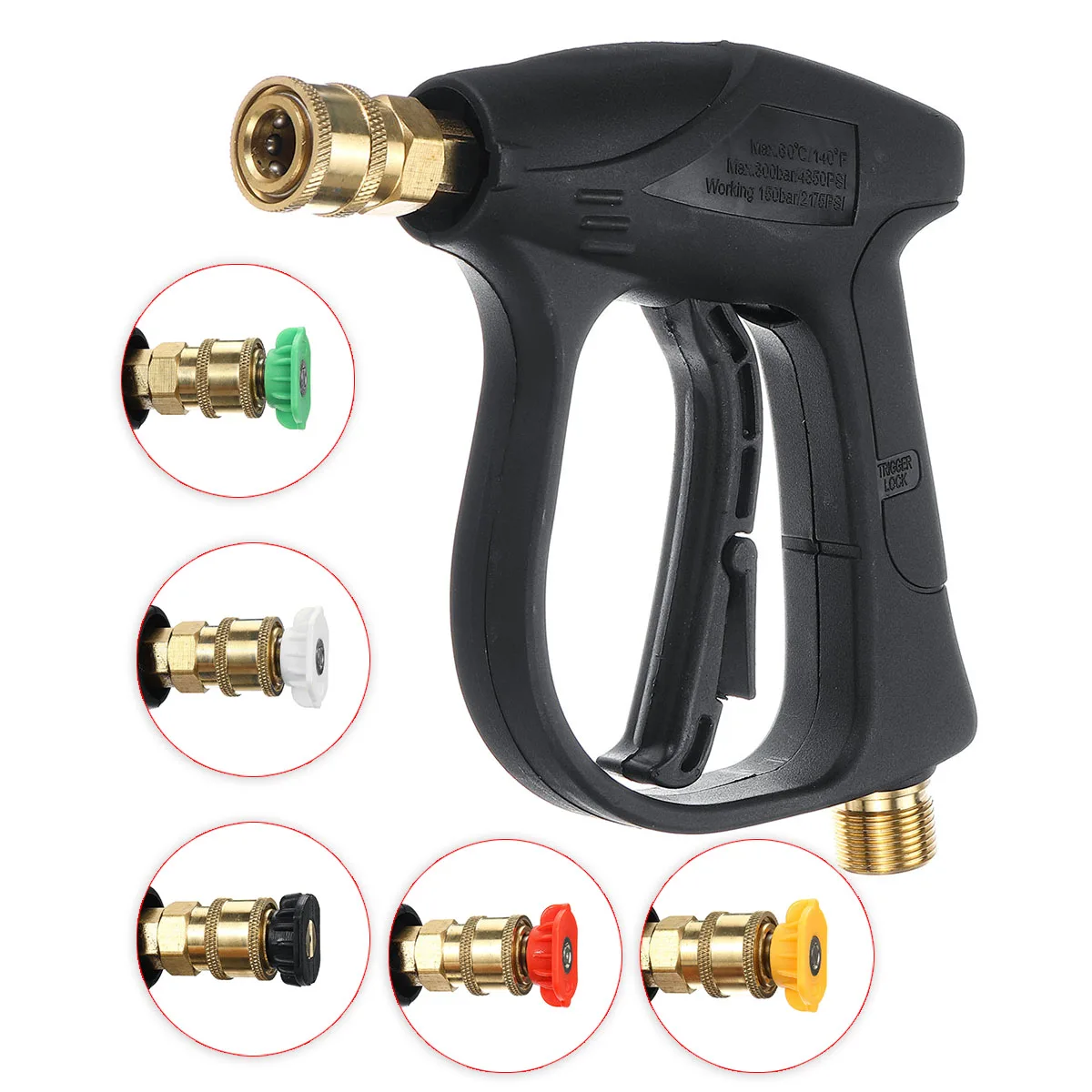 3000psi High Pressure Washer Water Gun Hose Lance Wand Spray Nozzle