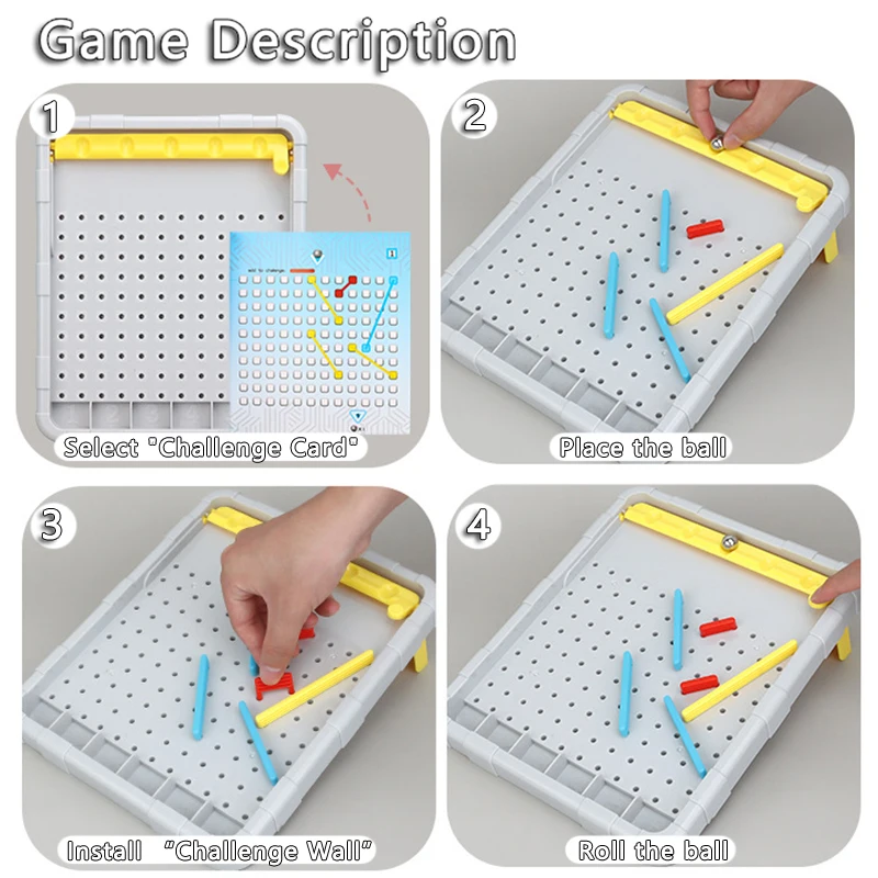 Plastic Rolling Ball Maze Puzzle Game for Kids