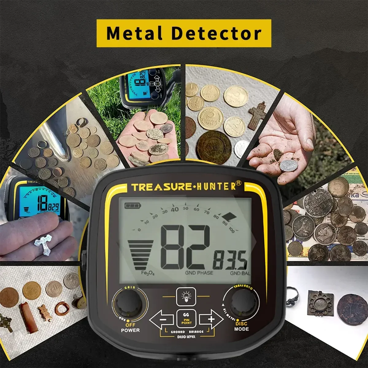 Metal Detector TC-500 Professionale - Per Adulti Con Bobina Impermeabile | Rilevazione Oro E Metalli