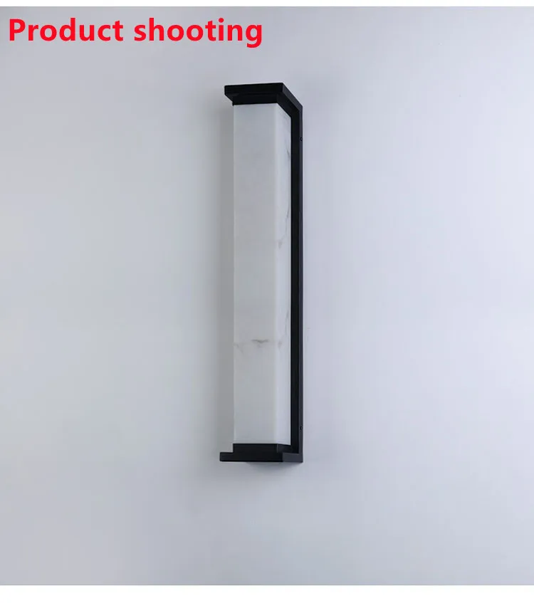 Description Picture 2 of itemModern Stainless Steel LED Wall Light Waterproof IP65 85~265V Lmitated Marble Porch Lamp For Outdoor street path sconce Lighting
