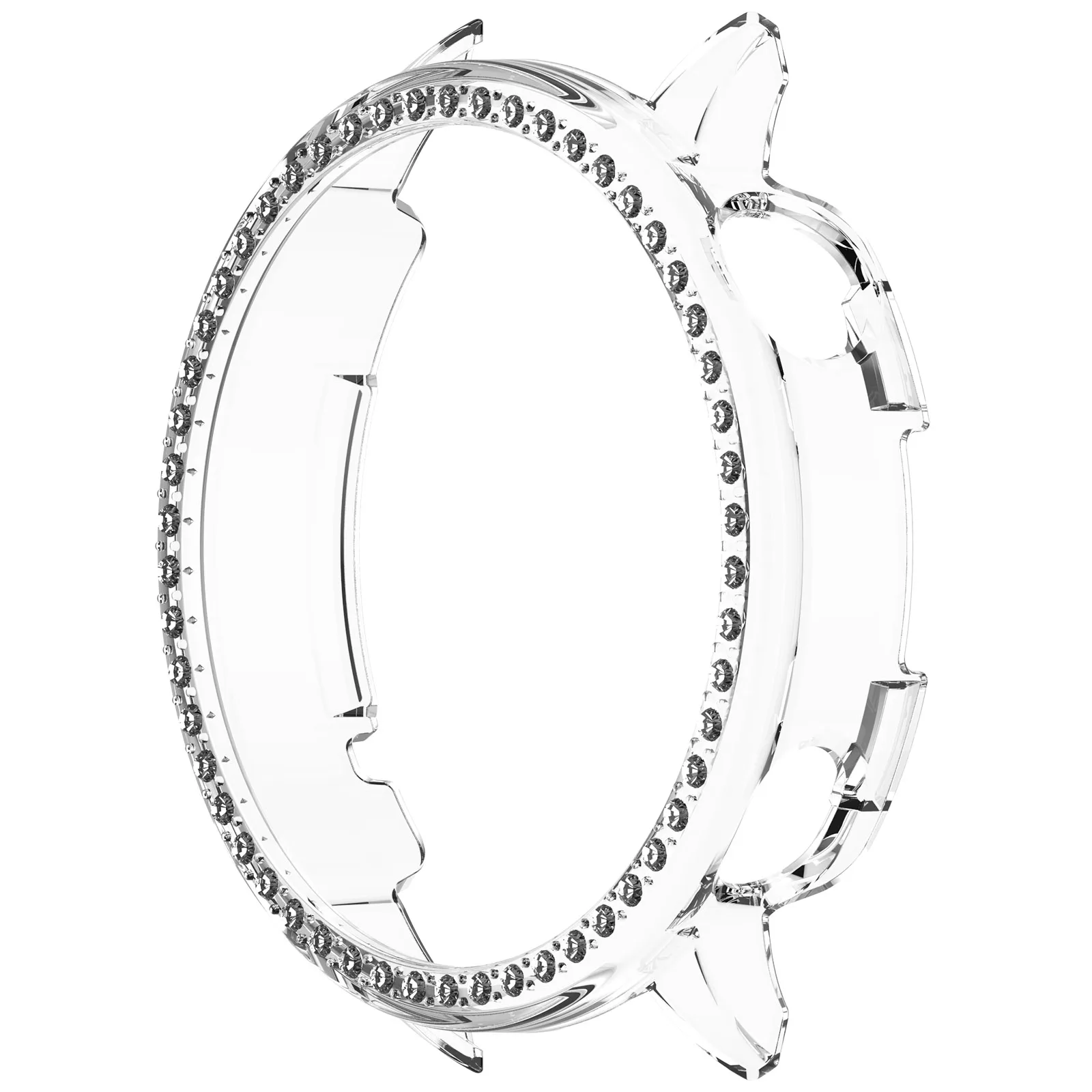 Bling PC Hollow Protective Case with Diamond Design for Smartwatches 43mm, Hard Shell Cover