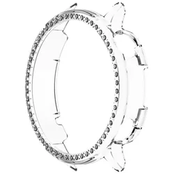 Bling PC Hollow Protective Case with Diamond Design for Smartwatches 43mm, Hard Shell Cover (Transparent)