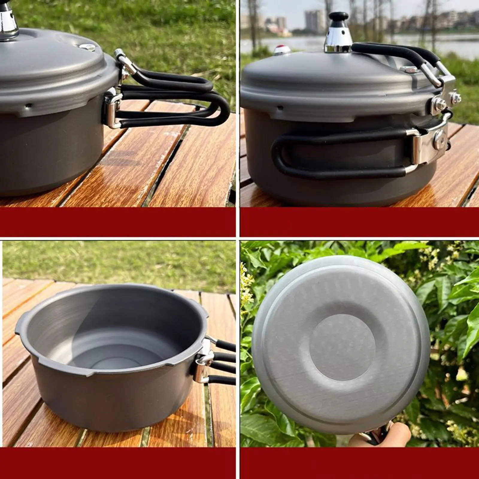 Camping Pressure Cooker Portable Small Rice Cooker for Home Outdoor Kitchen
