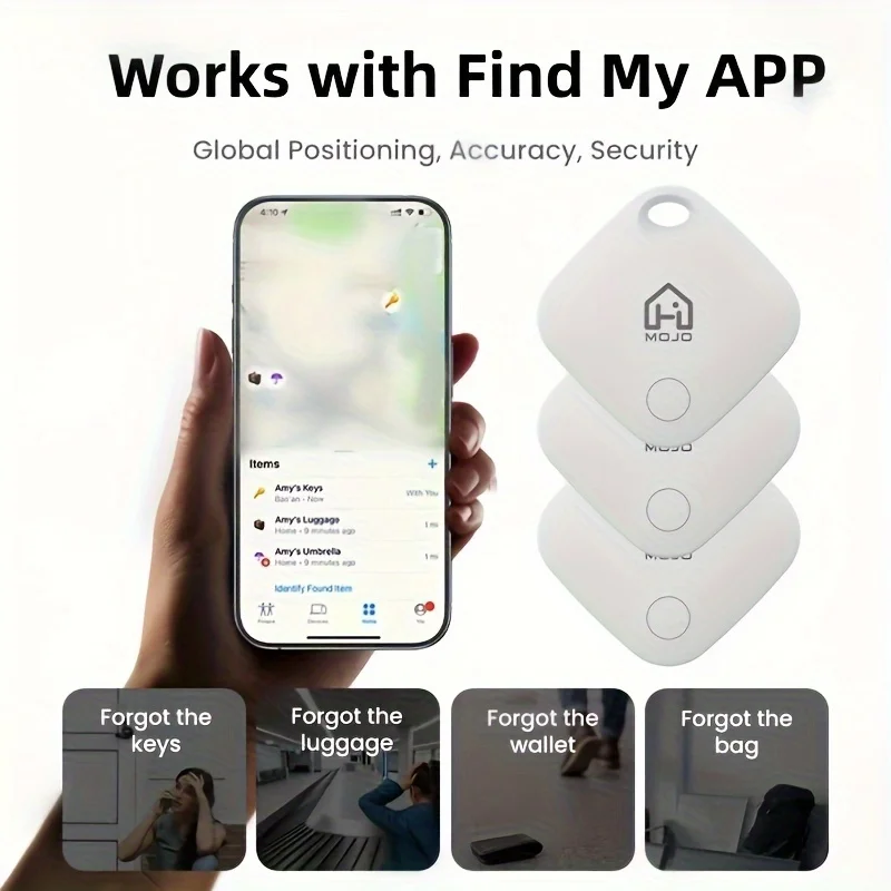 

For Find My (iOS Only), GPS Smart Tag Anti-Lost Alarm Smart Key Finder, Luggage Car Tracker, Smart Wireless Tracker, Bicycle, B