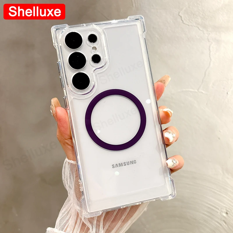 Transparent Armour Magnetic Luxury Phone Case with Reinforced Corners