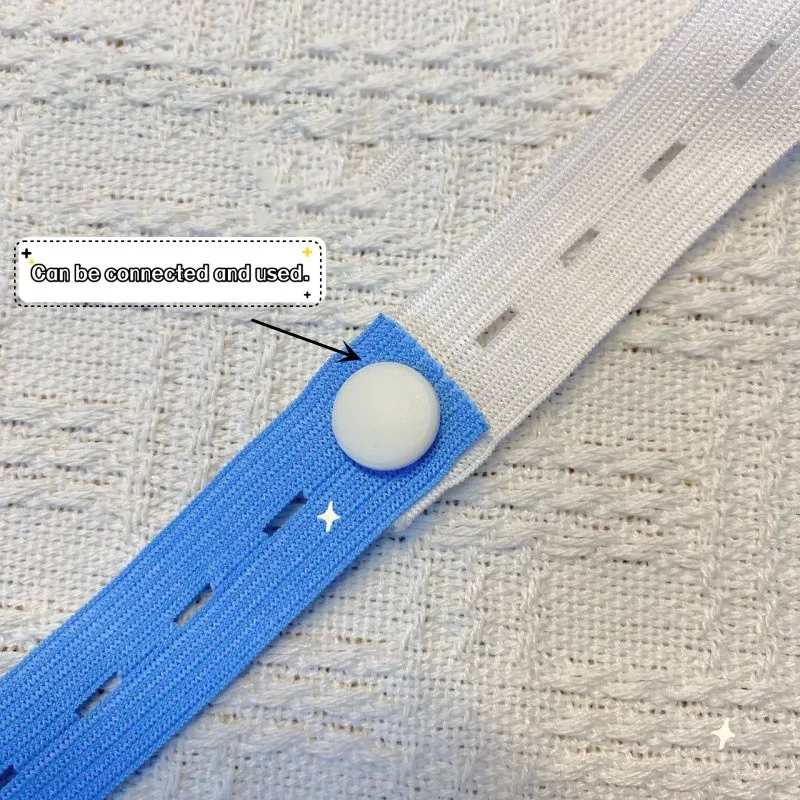 단추 구멍 탄성 밴드 33/25cm 의류용 탄성 밴드, 접이식 보관 밴드 Lala 롤 DIY 바느질 바지 액세서리, 1000 개