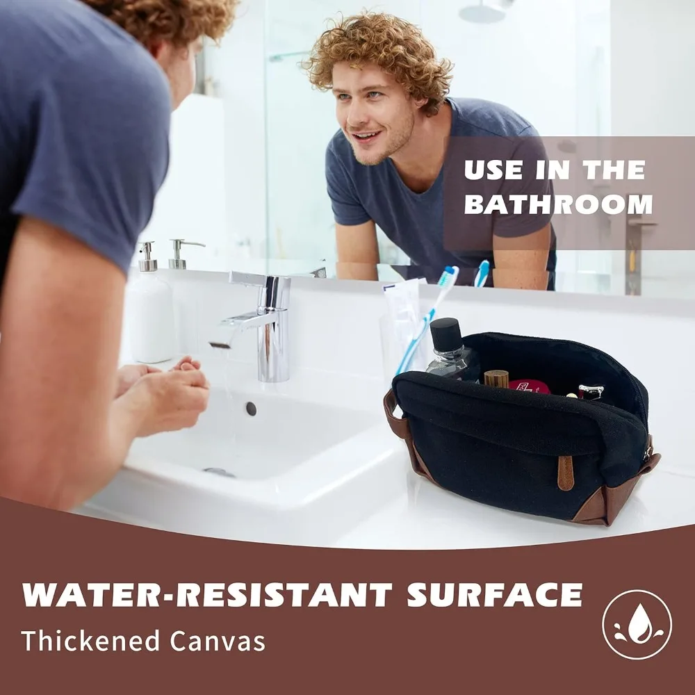 Travel Toiletry Bag Leather Canvas Toiletry Bags Dopp Kit Shaving