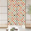 Fish Scales Pattern Door Curtain Geometric Linen Curtains Kitchen Entrance Partition Doorway Curtains Bedroom Decorative Noren 1