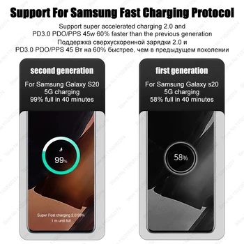 PD 45W USB C Charger Super Fast Charging Adapter For Samsung Galaxy S24 S23 S22 S25 Ultra A55 A16 A56 Phone Charger Type C Cable 2