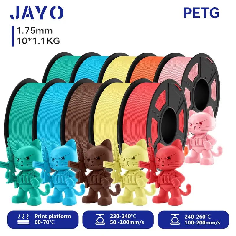 JAYO 3D Printer PLA/PLA Meta/PETG/PLA PLUS/PLA Matte Filament 1.75mm 9/10 Rolls 3D Printing Materials for 3D Printer&3D Pen - Image 32