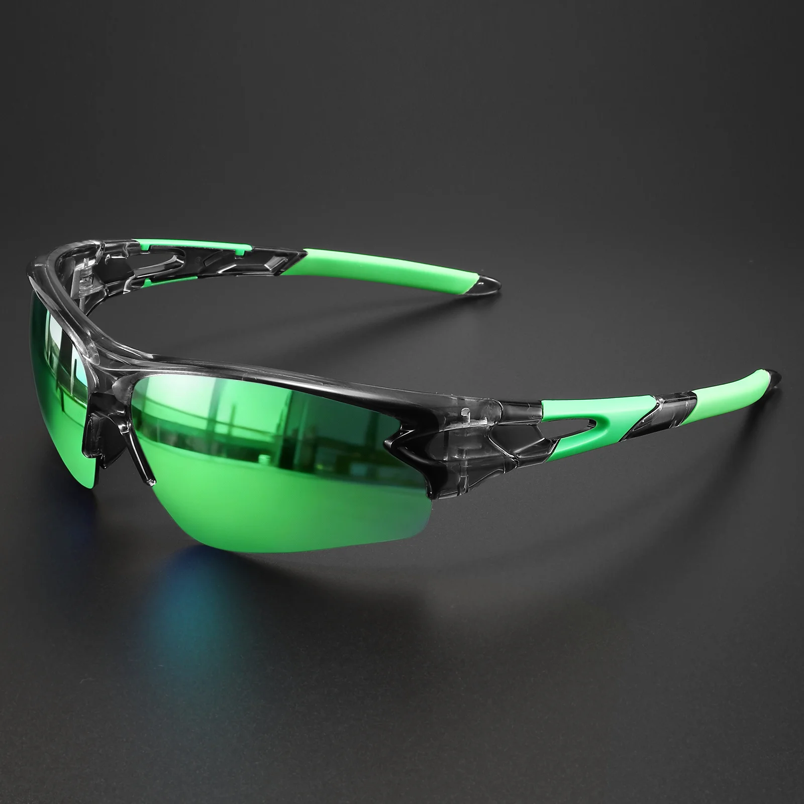 Klassische, farbenfrohe Sport-Sonnenbrille – umlaufendes Design, bequeme Unisex-Passform für Radfahren, Laufen, Wandern und Outdoor – Detail 14