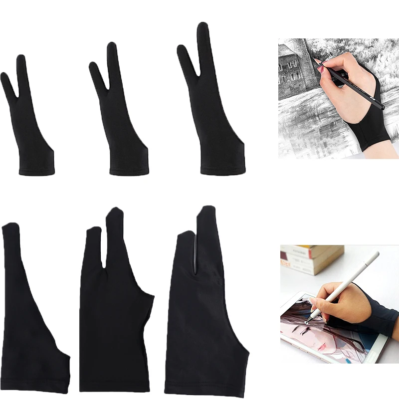 Anti Wear Anti Sweat Anti Dirt Sketch Oil Painting Two Finger Art Electronic Digital Board Screen Hand Drawn Drawing Gloves