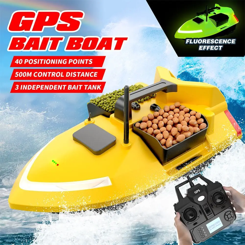 Description Picture 4 of itemGPS Fishing Bait Boat 500m 40 Points Remote Control Bait Boat Dual Motor Fish Finder Automatic Cruise/Return/Route Correction