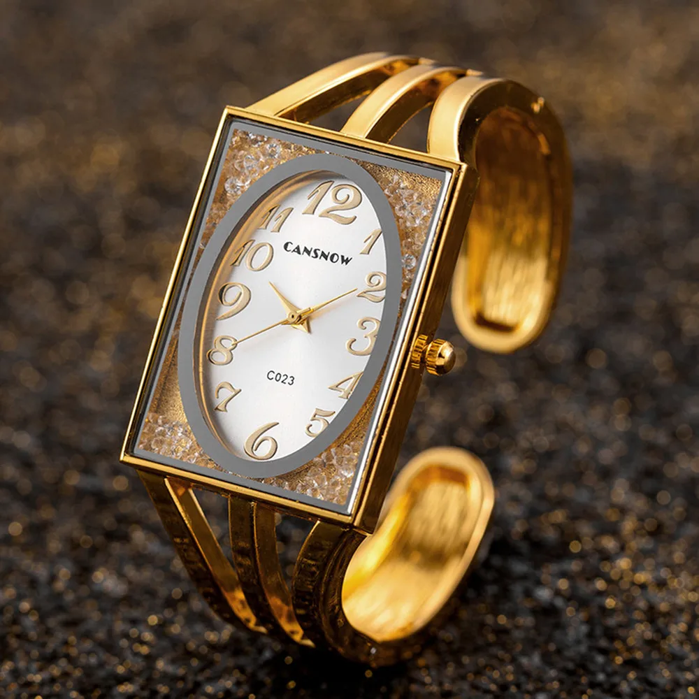 

New Luxury Gold Sliver Women's Watches Fashion Rhinestones Steel Bangle Quartz Watch Elegant Dress Ladies Watch relogio feminino