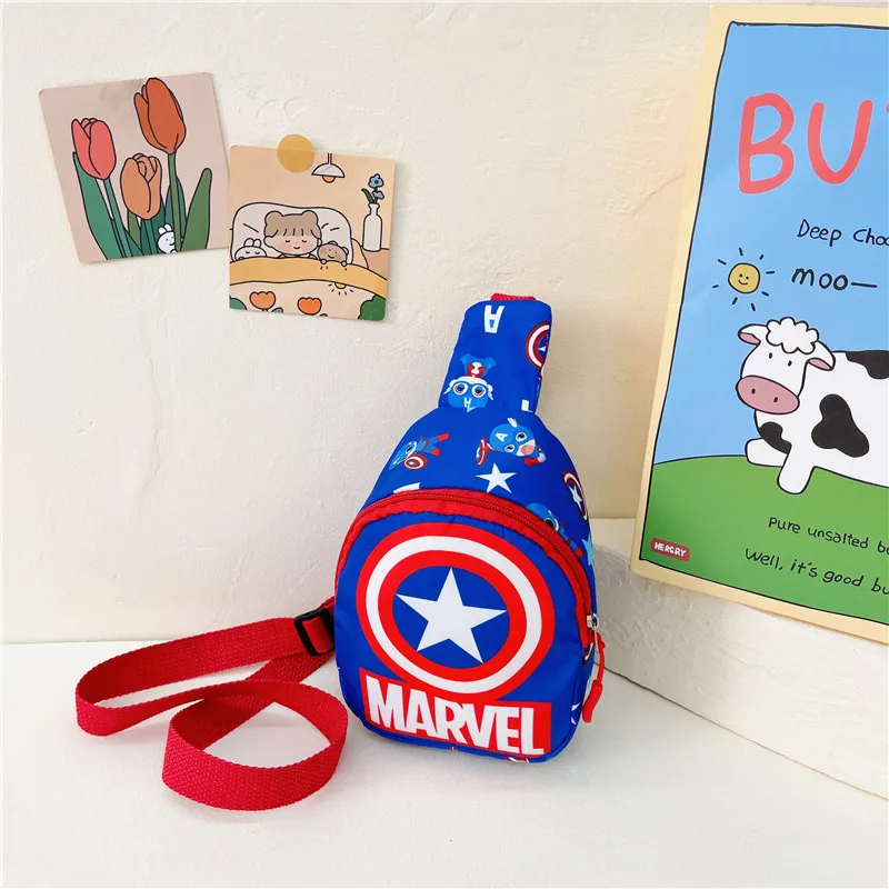 Marvel Figure Chest Bag Cartoon Spiderman Iron Man Baby Boy Girl