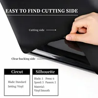 HTVRONT 12"X 5ft/30x152cm Permanent Adhesive Vinyl Roll Self-adhesive Film For Craft Art Sign Cup Decal Windows Glass 6