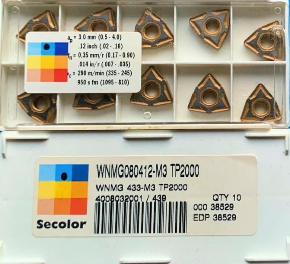 10PCS CARBIDE INSERT WNMG080412M3 TP2000