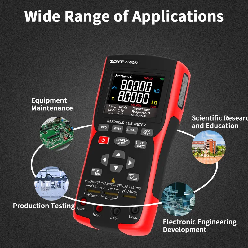 ZOYI DQ01/DQ02 digital high-precision handheld bridge tester LCR