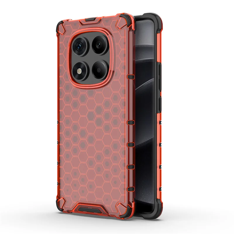 Translucent Honeycomb Design Shockproof Military Armor Case - Hybrid Protective Cover