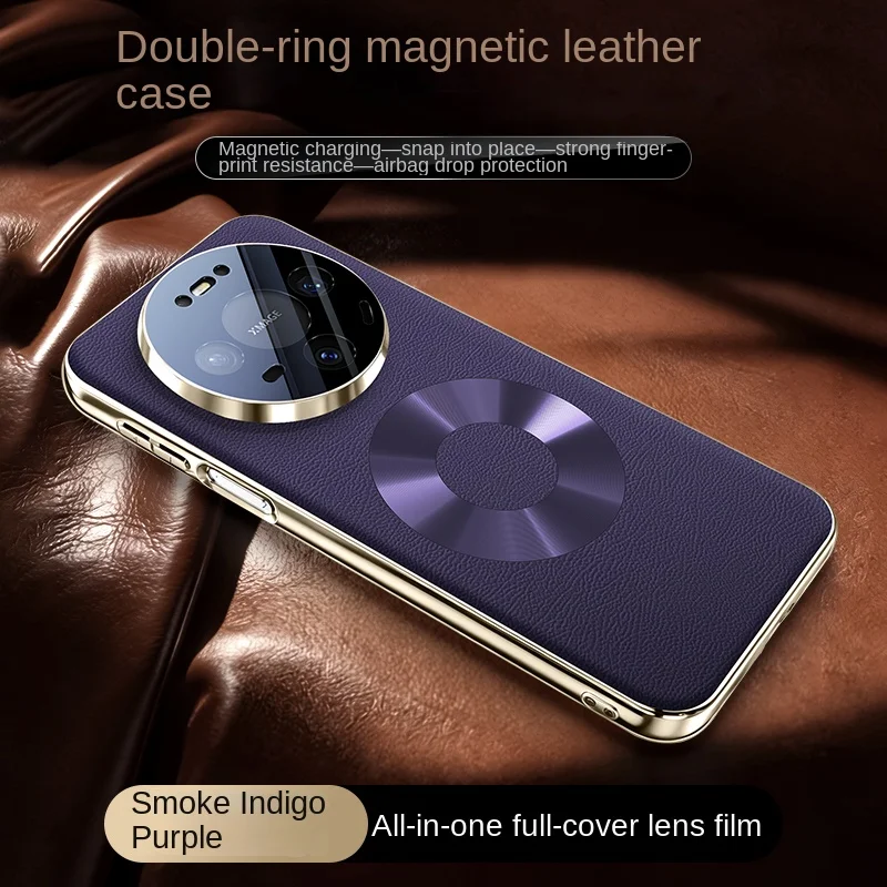 Luxury PU Leather Magnetic Case with Full Protection and Shockproof Lens Guard