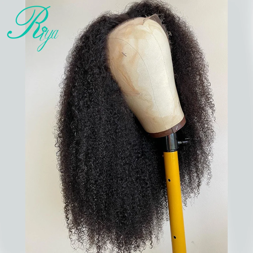 34 Inch 360 Full Lace Wig Afro Kinky Curly Brazilian Human Hair Wigs 13x4 13x6 Lace Front For Women