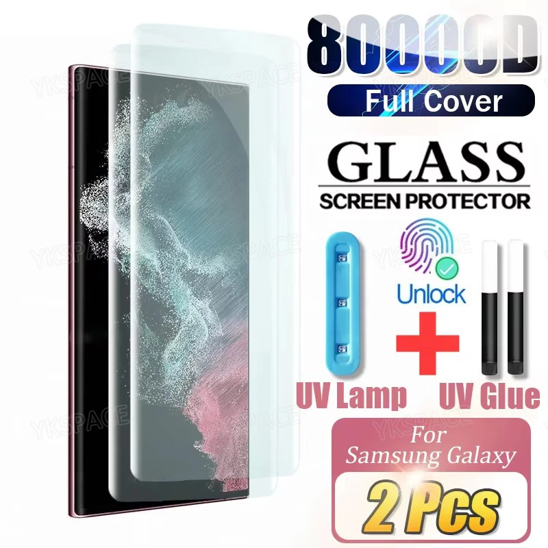 Premium 3D Curved Tempered Glass UV Screen Protector Duo Pack